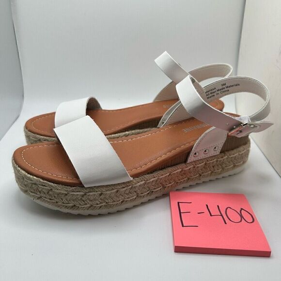 CUSHIONAIRE Women's Espadrille Platform Wedge Sandal 9 WHITE - Picture 3 of 7
